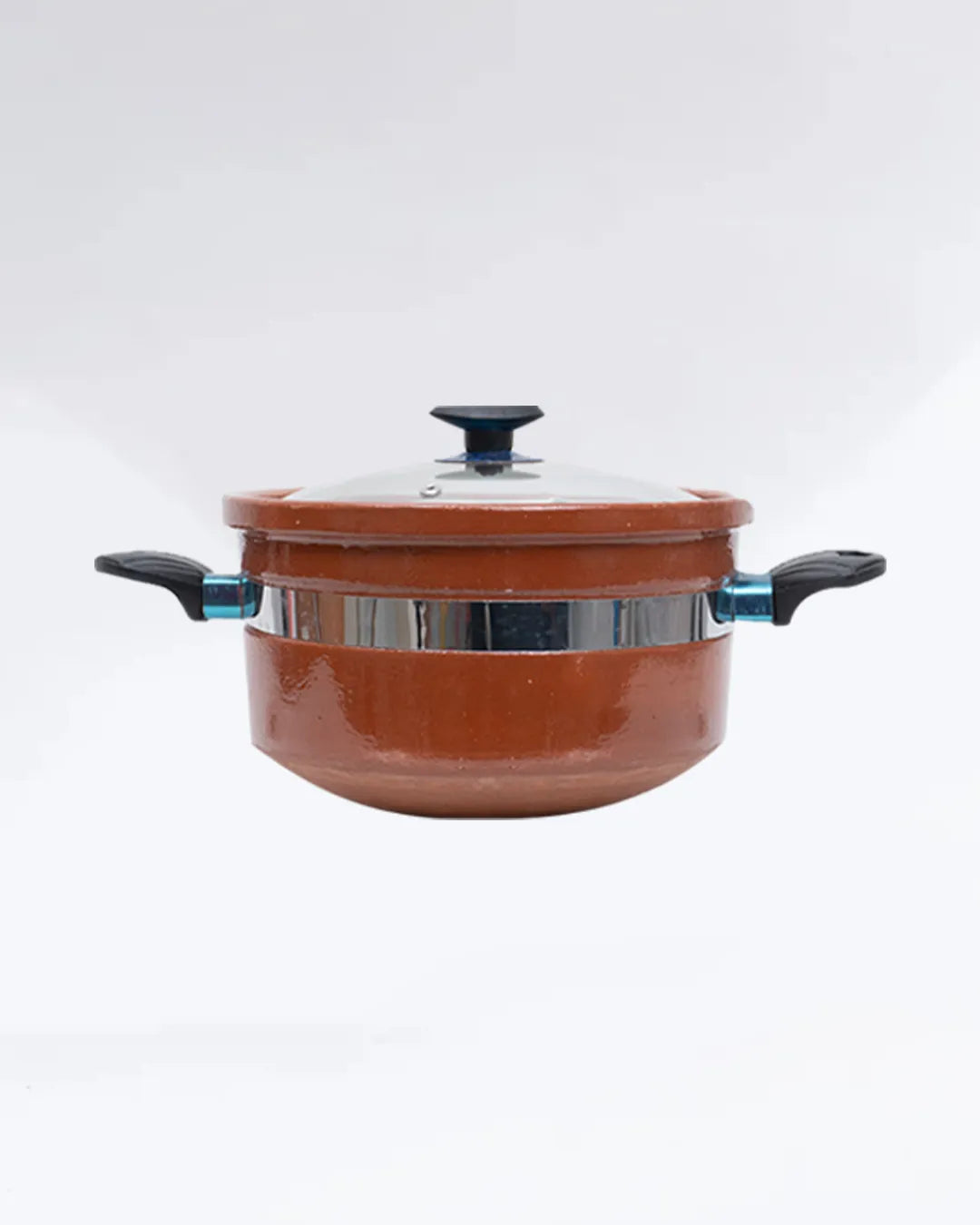 Premium Round Glazed Clay Handi – Glossy Finish Mitti ki Handi DESIBARTAN
