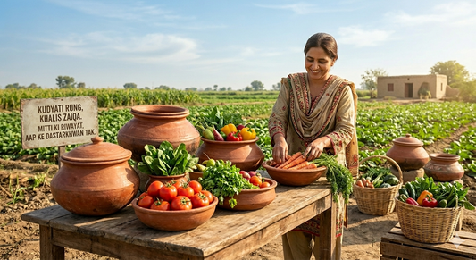 desi bartan mitti k bartan