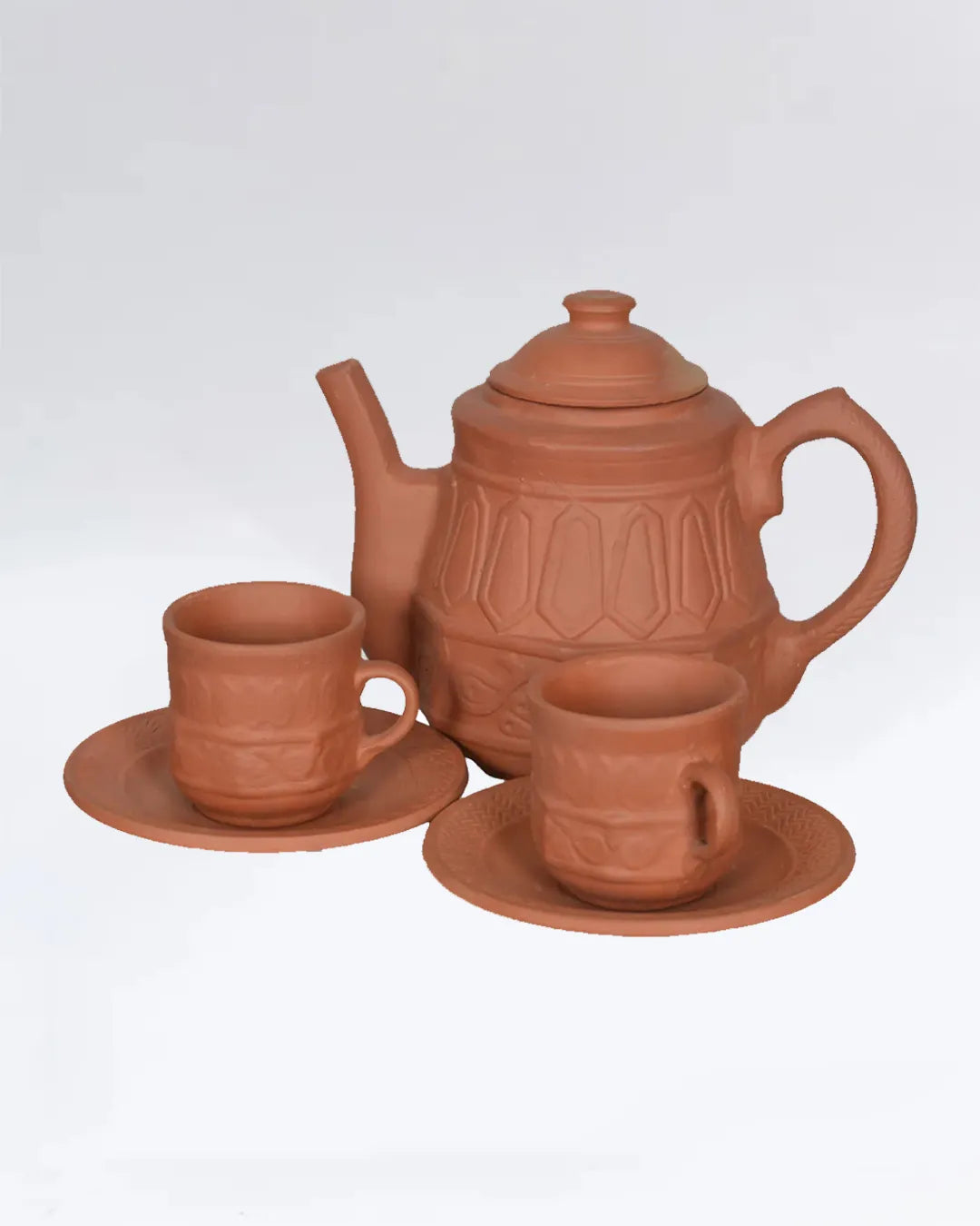 Royal Clay Tea Set – 13-Piece Premium Teapot & Cup Saucer Collection DESIBARTAN