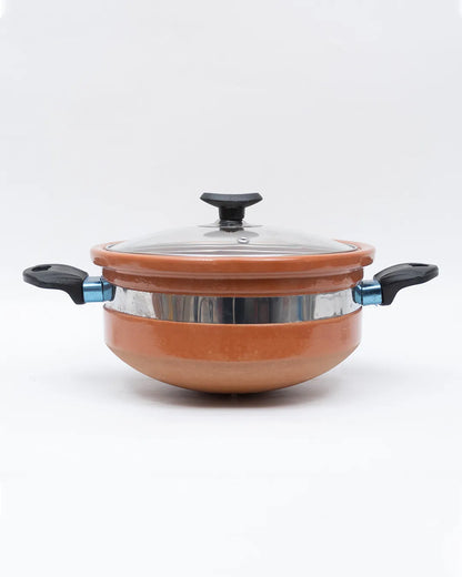 Diamond Cooking Set – 4-Piece Premium Glazed & Glass Lid Collection DESIBARTAN