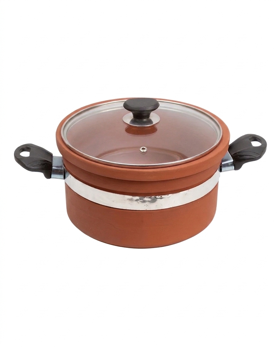 Premium Non-Glazed Clay Handi (Mitti ki Handi) by DESIBARTAN – 100% Natural & Chemical-Free