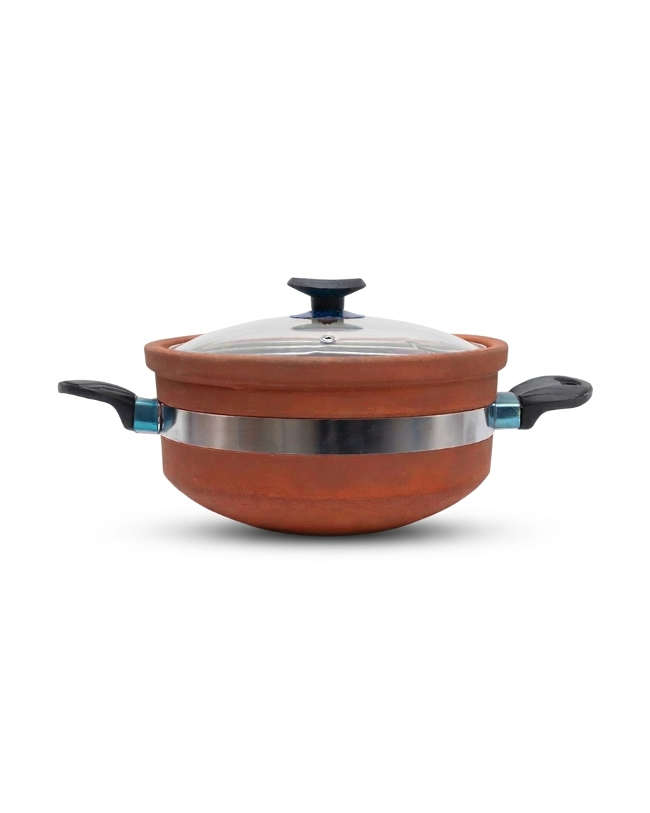 Natural Non-Glazed Clay Karahi – Chemical-Free Organic Mitti ki Karahi 100% DESIBARTAN