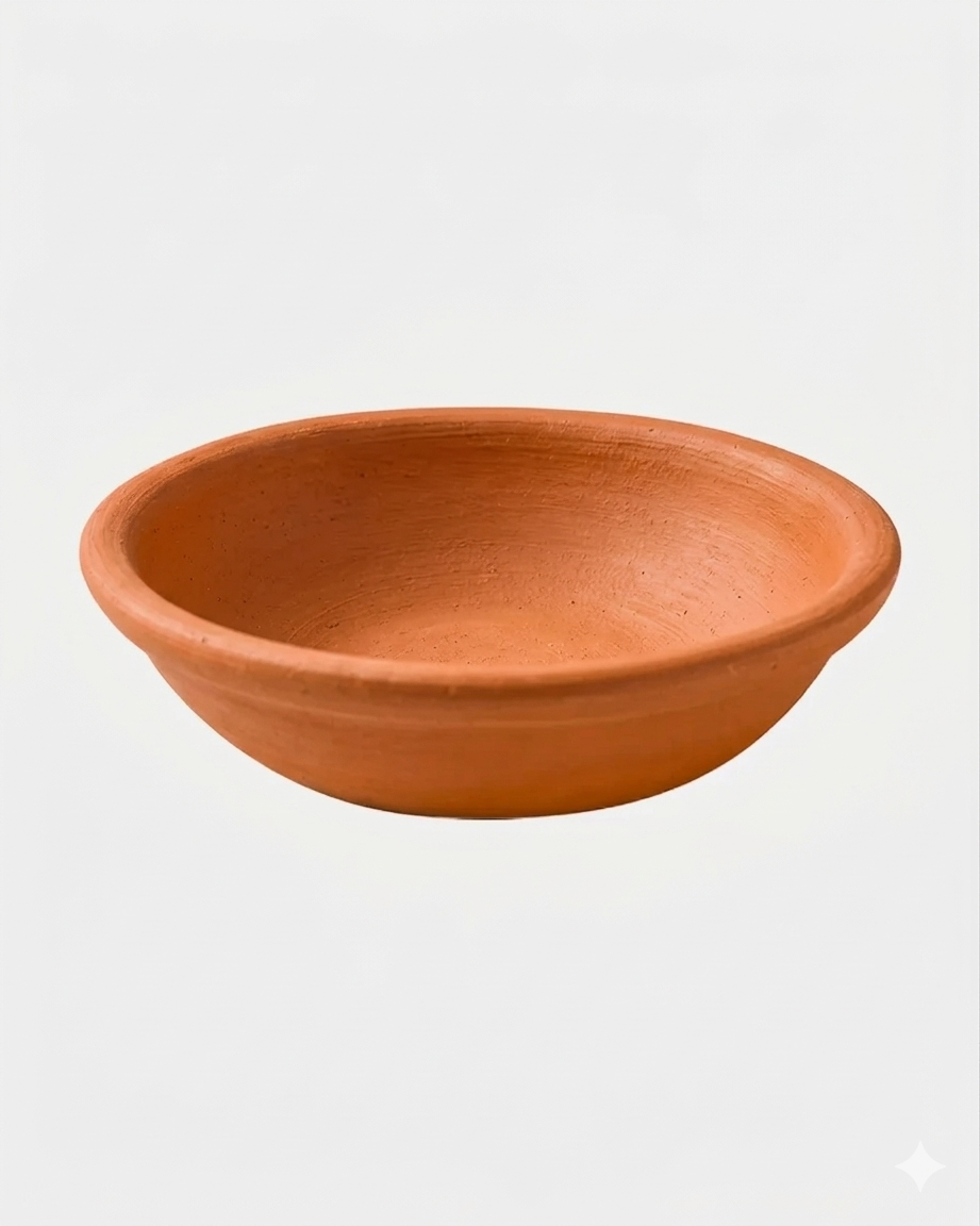 Set of 6 Premium Clay Plates – Traditional Handcrafted Mitti ki Plate for Dining DESIBARTAN