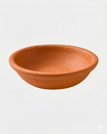 Set of 6 Premium Clay Plates – Traditional Handcrafted Mitti ki Plate for Dining DESIBARTAN