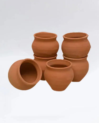 Organic Kitchenware Set – 15-Piece Glazed Saucepan, Mugs & Traditional Kulhar Collection DESIBARTAN