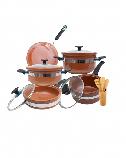 Premium Cooking Set – 6-Piece All-in-One Glazed Clay Kitchen Bundle DESIBARTAN