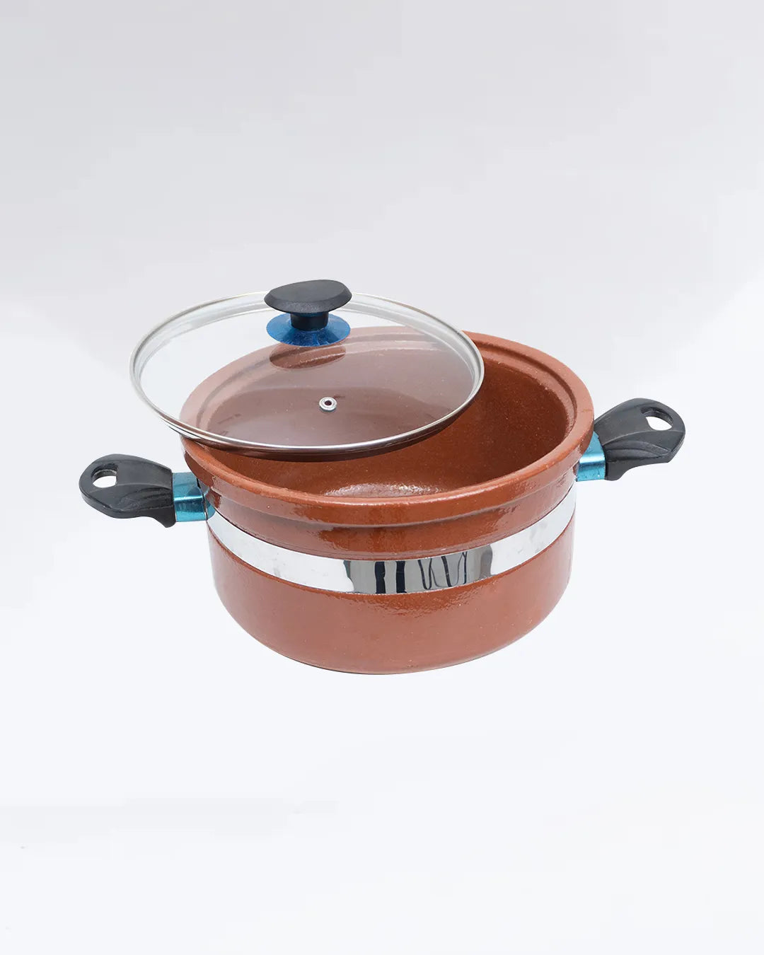 Premium Round Glazed Clay Handi – Glossy Finish Mitti ki Handi DESIBARTAN