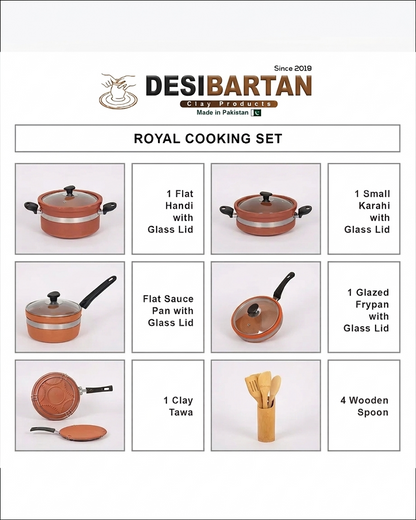 Royal Cooking Set – 6-Piece Premium Clay Kitchen Collection (Grand Edition) DESIBARTAN