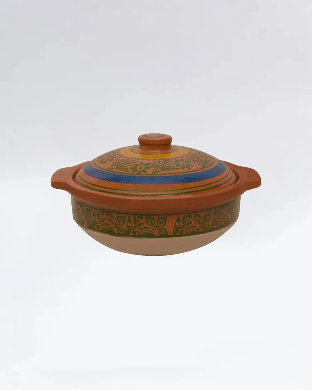 Mini Glazed Clay Karahi – Handcrafted Cooking & Serving Pot with Lid DESIBARTAN