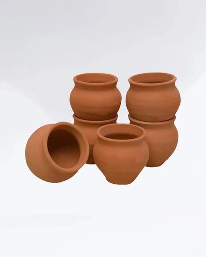 Tandoori Chai Set – 12-Piece Authentic Clay Tea Cups (Mitti ke Kulhad) DESIBARTAN